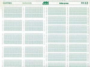 Letras de transferencia seca MECANORMA CH.6.8 #251 NÚMEROS VERDE 1.5/2 mm - Imagen 1 de 2