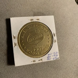 Falstaff Bier 1966 World Series Aluminium Medaille MLB Baseball - Bild 1 von 2