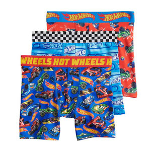 3-pk Hot wheels Athletic Boxer Brief Underwear Mattel Boys SIZE 10