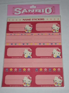 Pegatinas vintage con nombre Sanrio Hello Kitty 1994 nuevas - Imagen 1 de 3