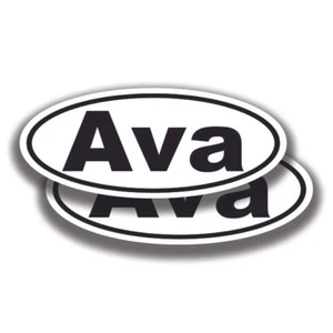 AVA NAME DECALs 2 Stickers Bogo Car Truck Bumper Window - Picture 1 of 1