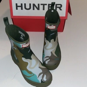 11 - Hunter boots Men's Play Short Camouflage Rain Boots Camo Fun Print NIB - Picture 1 of 9