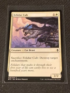 Magic the Gathering Battle for Zendikar Felidar Cub - Picture 1 of 2