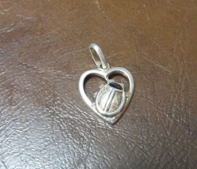 PICCOLO CIONDOLO IN ARGENTO 925 - CUORE & COCCINELLA - - Immagine 1 di 2