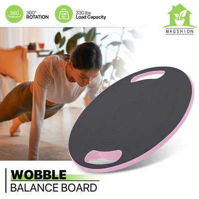 Tabla de Equilibrio Portátil Wobble Gimnasio Gris Agarre Manijas Entrenamiento Ejercicio y Fitness Foto 1 de 4