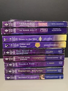 Lot T - 9 Harlequin Suspense Books (7 Intrigue +2 Intimate Moments) - Picture 1 of 6