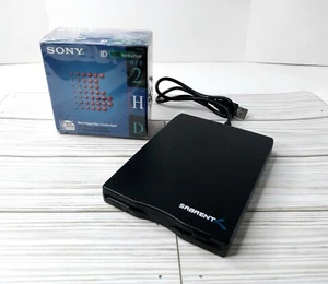 Sabrent☆ Portable USB Diskette Drive~N533. 5v-500mA. ➕️ 10 Pack New Floppy Disks - Picture 1 of 7