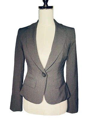 Женский серый блейзер на одной пуговице размер Small классические старые деньги Corpcore официальный - Изображение 1 из 4