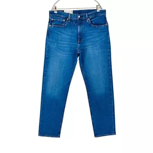 Levi's Premium 502 Men's Blue Stretch Regular Tapered Fit Jeans W36 L32 - Picture 1 of 13