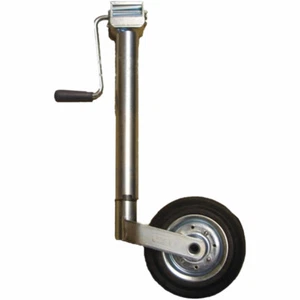 Stützrad mit seitlicher Kurbel, 150 kg Stützlast, Vollgummirad mit Metallfelge - Bild 1 von 3
