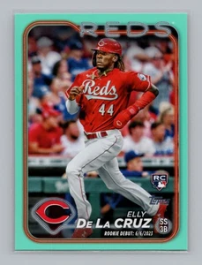 2024 Topps Update #US350 Elly De La Cruz RC Debut Aqua Cincinnati Reds - Picture 1 of 2