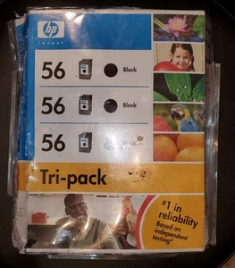 Original HP Druckertinte Schwarz 56 Kombi 3er Pack Tinte Versiegelt Patronen EXP: 9/2009 - Bild 1 von 2