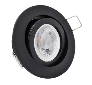 LED Einbaustrahler schwarz 230V flach dimmbar 5W CCT Deckenstrahler Spotlight - Bild 1 von 12