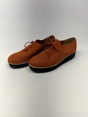 Plataforma de gamuza con cordones Eileen Fisher Herringbone para mujer Oxford cómoda talla 11 Foto 1 de 4