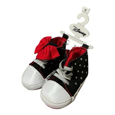 Nuevo-Botín Disney Baby Minnie Mouse Niño Pequeño, Talla 2 Lona Negro Foto 1 de 4