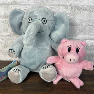Mo Willems Elephant and Piggie plush stuffed animal pair 10" 6" Yottoy set 4386 - Picture 1 of 5