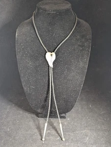 Bolokrawatte Sterlingsilber Vintage Onyx Stein - Bild 1 von 7