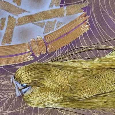 10 Meters Authentic Japanese Kinran - .5mm Gold Embroidery Thread Couching - Image 1 of 2