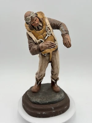 Estatua Piloto Aviador - Y allí estaba por Michael Garman 1988 - Firmada Foto 1 de 4