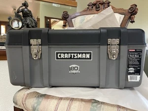 Craftsman Black gray Plastic 23 Inch Tool Box 79944511-9 with tray 80 years - Picture 1 of 10