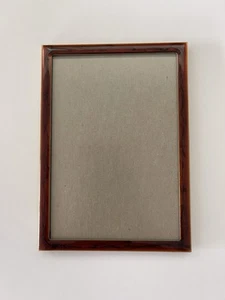 Vintage 5 X 7 Metal W/Lucite Acrylic Picture Photo Frame Amber Stone Finish - Picture 1 of 10