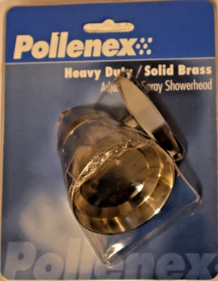 Heavy Duty adjustable Shower Head - Pollenex B1011solid brass chrome finish new - Image 1 of 4