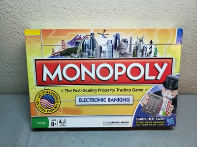 Monopoly Electronic Banking US CITIES Edition 2008 Hasbro, Pre-owned, Complete - Image 1 of 4