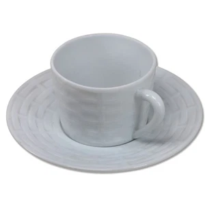 Ralph Lauren Belcourt Bernardaud Limoges 5 oz set piattini tazza piatta Francia nuovo - Foto 1 di 5