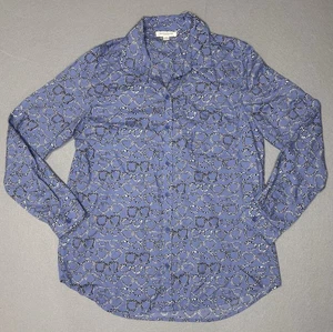 Beach Lunch Lounge Alana Printed Funky Frames Button Front Shirt Curved Hem-MD - Picture 1 of 4