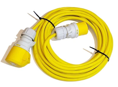 Extension Lead Cable Reel 110 Volt 14M Hook Up Yellow 16A 1.5mm 16 Amp 110V - Image 1 of 4