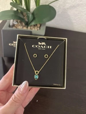 coach conjunto de joyas collar pendientes nuevo Foto 1 de 4