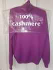 NEW NIGEL HALL LADIES 100% CASHMERE ROLL NECK JUMPER 16/18 CERICE PINK TINY MEND