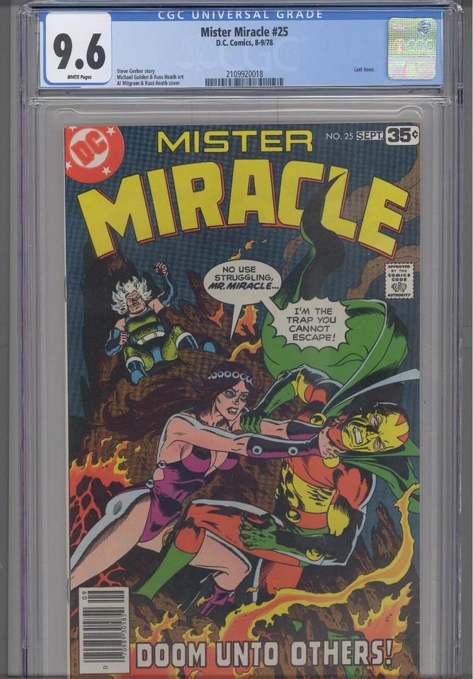 Mister Miracle #25 CGC 9.6 1978 DC Al Milgrom Cover LAST ISSUE: New Frame - Image 1 of 1