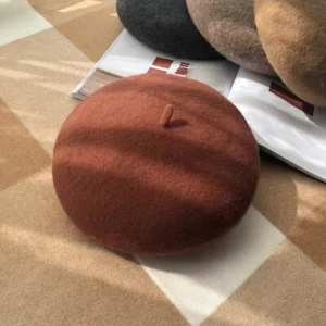 Invierno Cálido Clásico Boina Sombrero Gorra Buena Calidad Lana Mezclada Cómodo Sombrero - Imagen 1 de 21