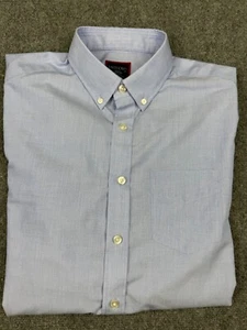 UNTUCKit Camicia Uomo Taglia S Manica Lunga Cotone Bottoni Blu Antirughe - Foto 1 di 9