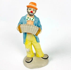 Flambro Emmett Kelly Jr Clown Porcelain Figure Accordion Carnival Circus Vintage - Picture 1 of 10