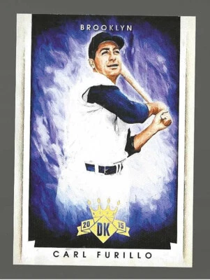 2015 Diamond Kings Carl Furillo Dodgers #23 Gold Base Parallel Rare Sp 20/25 - Image 1 of 2