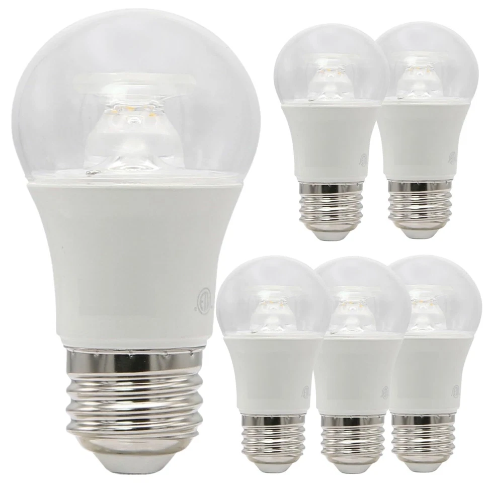 6Pack Candelabra LED Round Bulb, Clear, 4000K, 6W(40W), E26, 450LM - Image 1 of 1
