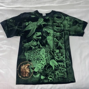 Ixtapa Zihuatanejo Mexico Mens T-shirt Large Green Tee AOP Front Back L - Picture 1 of 6
