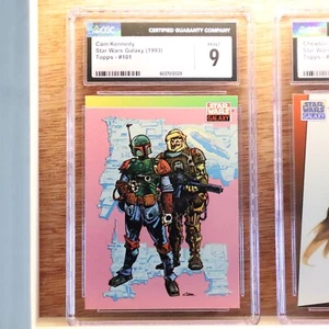 Boba Fett & Dengar - 1993 Star Wars Galaxy #101 - Cam Kennedy Art-CGC 9 GEM MINT - Picture 1 of 5