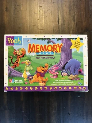 VTG Winnie The Pooh Memory Game 72 Honey Pot Cards Milton Bradley Disney 1996 - Image 1 of 4