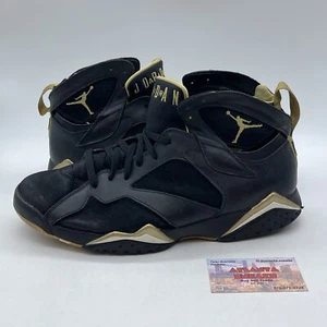 Size 13 - Air Jordan 7 Retro Golden Moments Black Suede Leather (304775-030) - Picture 1 of 7