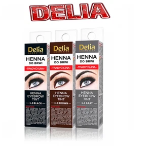 Delia Eyebrow HENNA Traditional Tint powder Brown Black Graphite Eyelashes 2 ML - Picture 1 of 6