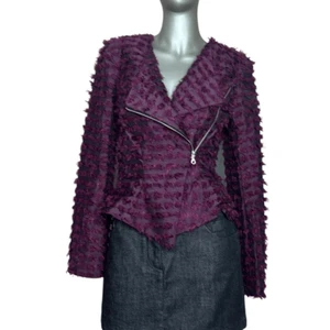 Bensoni Textured Moto Peplum Jacket (306) - Picture 1 of 15