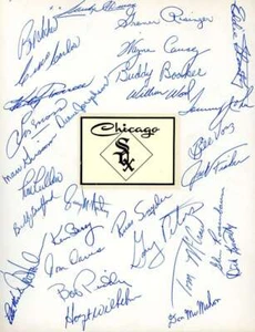 1968 White Sox 8x10 Team Sheet Signed By 30 Hoyt Wilhelm Sandy Alomar Tommy John - Picture 1 of 2