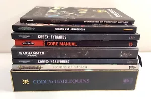 9 x Warhammer 40000 BOOKS : Rulebook 2017 Hardcovers & Harlequins BOXSET - Bild 1 von 19