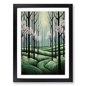 Spring Forest Op No.2 Framed Canvas Wall Art Print Poster Picture, Home Decor - Picture 1 of 8