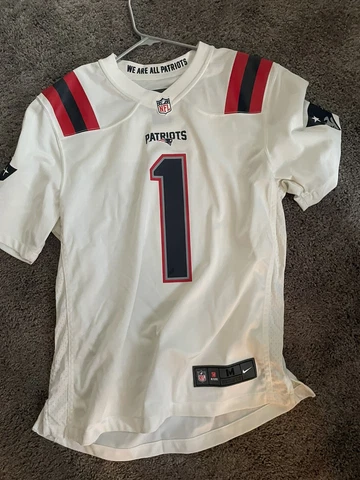 Cam Newton Away Patriots Jersey Medium - Gently Used Cover