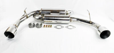 Polished Stainless Steel Axle Back Muffler Exhaust for Infiniti Q50 2014-2024 - Image 1 of 2