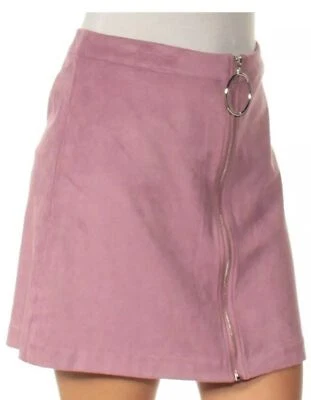 Falda Kensie Para Mujer Línea A Sólida Lavanda Púrpura Cremallera Frontal Grande Imitación Gamuza Foto 1 de 4
